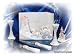 Wedding Guest book, Toasting glasses, cake knife and pen set W040F