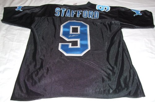 Matthew Stafford Autographed Black Detroit Lions Jersey, Georgia Bulldogs