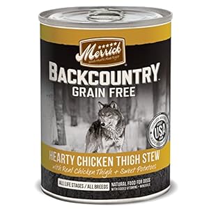 Merrick Backcountry Hearty Chicken Thigh Stew Pet Food, 12.7-Ounce, 12-Pack