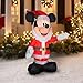 Disney Airblown Inflatable Mickey Mouse as Santa with a Beard - 5ft Tall
