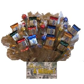Deluxe Gourmet Ghiradelli and Lindt Lindor Truffle Chocolate Candy Bouquet in a Thanks A Million box