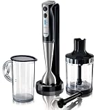 Philips HR1378 Cordless 7.2V Li-Ion battery Aluminium Hand Blender with Safety Switch - Charcoal Grey
