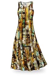 Plus Size Petite A-line Sleeveless Stretchy Polyester/Spandex Maxi Dress 
