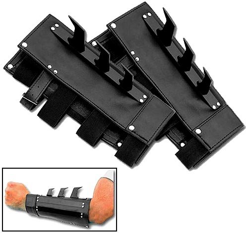 Dark Knight Arm Gauntlets Batman Costume Biker Spikes