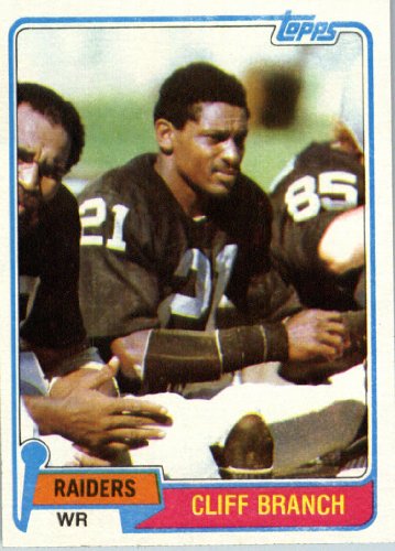 1981 Topps # 403 Cliff Branch Oakland Raiders Football Card - In Protective Screwdown Display Case!