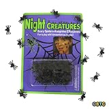 Small Plastic Black Spiders Decoration ~ Halloween Spider Decorations & Props