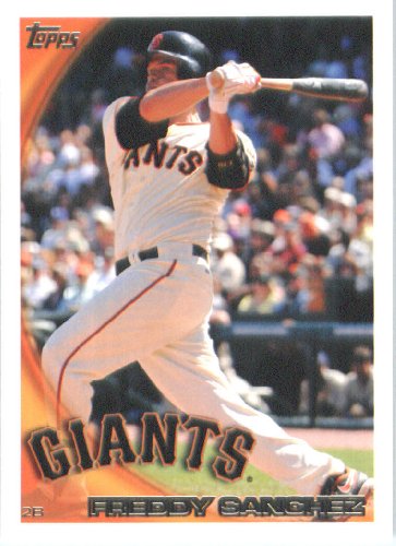 2010 Topps Baseball Card #133 Freddy Sanchez San Francisco Giants - Mint Condition - Shipped In Protective ScrewDown Display Case!