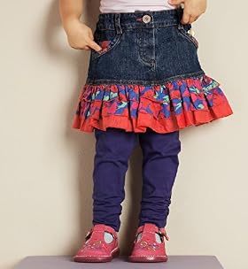 Autograph Pure Cotton Denim Skirt with Tights