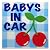 双子用マグネットシート BABYS IN CAR 反射タイプ(cherry)