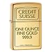 Zippo Custom Lighter - Credit Suisse Gold Bar Engraved High Polish Brass Logo