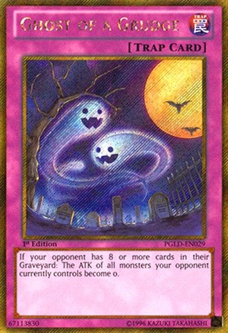 Yu-Gi-Oh! - Ghost of a Grudge (PGLD-EN029) - Premium Gold - 1st Edition - Gold Secret Rare