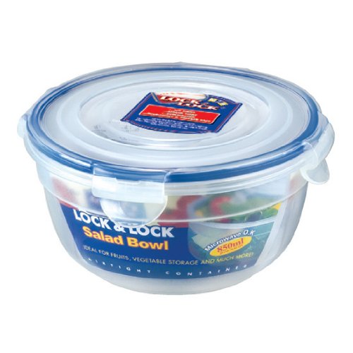 Lock&Lock 28.7-Fluid Ounce Round Salad Bowl, 3-1/2-Cup