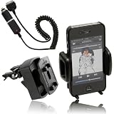 Produkt-Bild: Wicked Chili Vent Mount L&uuml;fterhalterung f&uuml;r Apple iPhone 4S / 4 (Bumper kompatibel) mit KFZ Ladekabel 12V 24V 1000mAh