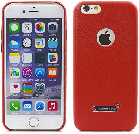 iPhone 6 case, Genuine Leather, Casewide, [Lambskin Holster Series], Ultra-Thin and Slim, Sleek and Stylish Design, Easy Installation, Excellent Protection, Light-Weighted, Real Natural Lambskin, Pictures taken from Real Products (iPhone 6 case- 2014 Model 4.7 inch, Red)