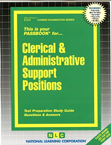clerical  administrative support positionspassbooks