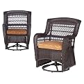 Madaga 2009 Wicker Swivel Dining Chair- Set of 2