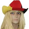 Idena 950783 - Cowboy Hut Deutschland Universalgröße, schwarz / rot / gelb