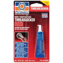 Permatex 24026-6PK High Temperature Threadlocker Red,6 ml (Pack of 6)