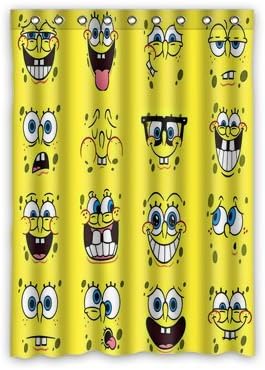 Spongebob Style Living Room Window Curtains Custom Shade Cloth Upscale Bedroom Curtains Solid 52x72 inches