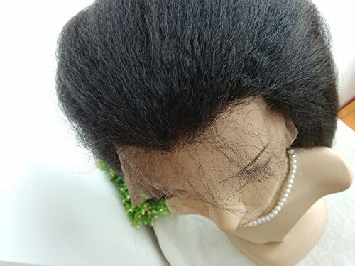 Burmese Virgin Italian Yaki Hair Color #1b Kamo Knots Silk Top Wefted Backed Wig (Italian Yaki)