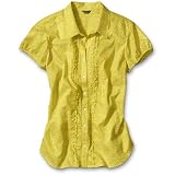 Eddie Bauer Ruffled Button-Down Shirt