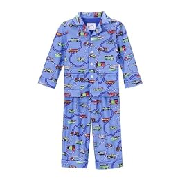 Toddler Boys' Nick & Nora&reg; Flannel 2pc PJ set Blue Car Toys
