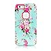 iPhone 6 Plus Case, XIANA Newly Cool Durable PC+TPU Hybrid Slim Back Protective Case Cover Suitable For Apple iPhone 6 Plus(5.5)(Orchid Flowers Pattern) with Stylus, Screen Protector and Cleaning Cloth-(Rose Red)