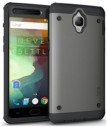 OnePlus 3 Case - TUDIA Ultra Tough OMNIX [Heavy Duty] Hybrid [Full-body] Protective Case with Front Cover and Built-in Screen Protector / Impact Resistant Bumpers Cover for OnePlus 3 (Metallic Slate)