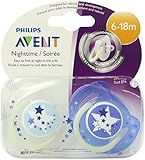 Philips AVENT BPA Free Night Time Pacifier, 6-18 Months, 2 Count Pack