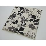 モダンな花柄薄型シートクッション 「シェール」 サイズ:43×43cm カラー:ブラック(#9517109)