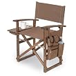 Directors Chair Wooden Folding Chair w/ Side Table (Driftwood)