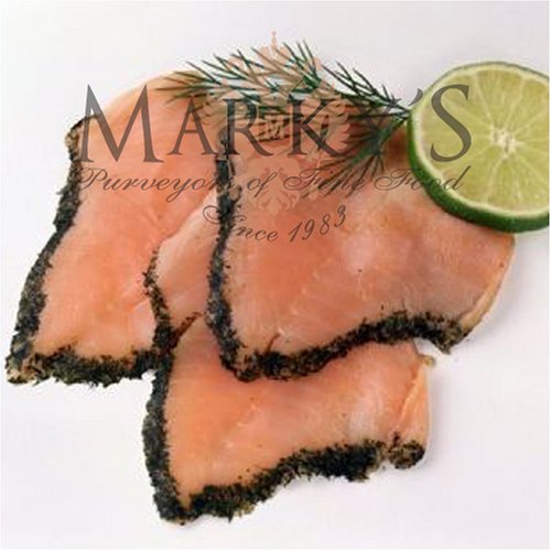 Hot Smoked Pepper Salmon, Unsliced from Norway - Approx. 32 oz by Marky's Caviar