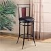 Hillsdale Midtown 30-Inch Swivel Bar Stool, Black finish with Dark Cherry Accented Back and Black Vinyl Upholstry