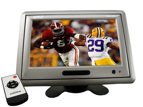 Absolute PHM-709G (Gray) 7 TFT-LCD Monitor for Headrest,Visor, or Stand Alone Installation with Remote