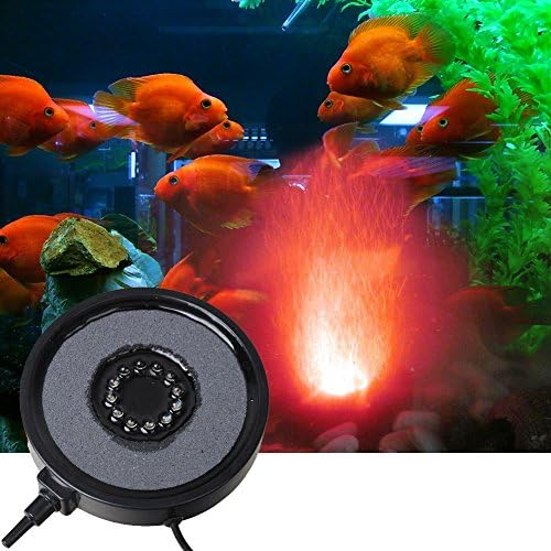 Hot Sell Aquarium Bubble disk / air diffuser for Fish Tank Koi Pond 1W AC100-240V DC 12V Plated Lights Colorful
