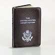 United States Constitution, Pocket Size, Genuine Leather, Embossed American Eagle, 2-3/4" X 3-3/4"
