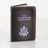 United States Constitution, Pocket Size, Genuine Leather, Embossed American Eagle, 2-3/4" X 3-3/4"