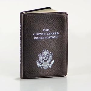 United States Constitution, Pocket Size, Genuine Leather, Embossed American Eagle, 2-3/4" X 3-3/4"