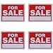 For Sale Sign 9 x 12 Inch - 4 Pack