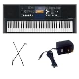 from Yamaha Yamaha PSRE333 Keyboard Package Inc Adaptor & Berkeley Universal X Frame Stand EXCLUSIVE to Rimmers Music Model PSRE323/XFrame