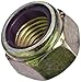 Steel Lock Nut, Zinc Yellow-Chromate Plated Finish, Grade 8, Right Hand Threads, Nylon Insert, 7/16