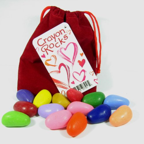 Crayon Rocks Fourteen Colors Special Hearts (In a Red Velvet Bag)