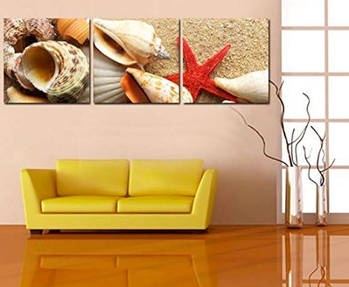 Hot Sell 3 Panels 60 x 60 cm Modern Wall Painting Beautiful Seashells And Starfish Picture Home Decorative Art Paint On Canvas Prints