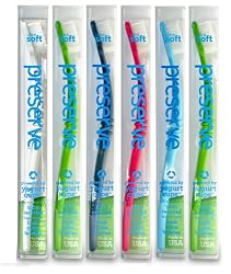 Preserve Toothbrushes, Ultra Soft Bristles, 6-Count Package