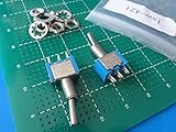 トグルスイッチ　パネル取り付け＜単双　1回路１接点　ON--ON＞2個入＜1sw-421＞