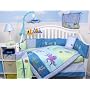 SoHo Designs Deep Sea Aquarium Baby Crib Nursery Bedding Set, 10 Piece