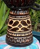 Deep-Carved African-Style Djembe Drum, Antique Chocolate- 19-20 Tall x 10-11 Head