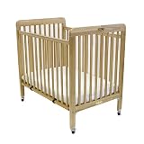 LA Baby Contemporary Style Portable Crib for Institutional Use, Natural