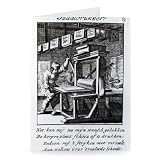 The Copper-plate Engraver, from 'Iets voor.. - Greeting Card (Pack of 2) - 7x5 inch - Art247 - Standard Size - Pack Of 2