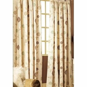Dreams 'n' Drapes Rosemont 3 inch Lined Curtains, Natural, 90x72
